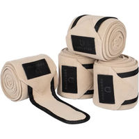 Produktbild von Equestro Polobänder Gamaschen aus Fleece in Beige 4er Pack für Pferde