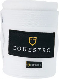 Produktbild von Equestro Polopferdebänder Gamaschen aus Fleece in Weiß 4er Pack