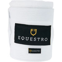 Produktbild von Equestro Polopferdebänder Gamaschen aus Fleece in Weiß 4er Pack