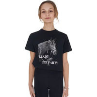 Produktbild von Equestro Ready To The Party T-Shirt für Kinder aus Baumwolle Schwarz 12 Jahre