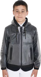 Produktbild von Equestro Regenjacke mit Kapuze für Kinder Unisex Grau Waterproof