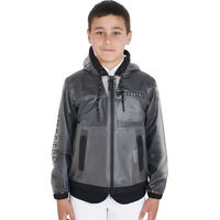 Produktbild von Equestro Regenjacke mit Kapuze für Kinder Unisex Grau Waterproof