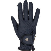 Produktbild von Equestro Reit-Handschuhe aus Kunstleder mit Klettverschluss Blau Taille 7