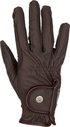 Produktbild von Equestro Reit-Handschuhe aus Kunstleder mit Velcro-Verschluss Braun Taille 9