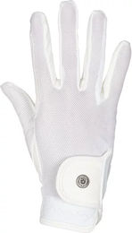 Produktbild von Equestro Reit-Handschuhe für Damen und Herren aus technischem Stoff und Mesh in Weiß Größe 8