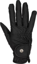 Equestro Reit-Handschuhe Unisex aus Kunstleder mit Klettverschluss Schwarz Größe 8 – Bild 1 von 5