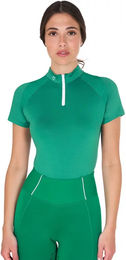 Produktbild von Equestro Reit-Poloshirt Damen Grün Größe S