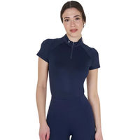 Produktbild von Equestro Reit-Poloshirt für Damen in Blau Grösse XL