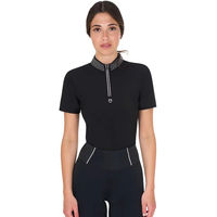 Produktbild von Equestro Reit-Poloshirt für Damen in Schwarz Größe XS