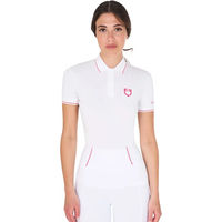 Produktbild von Equestro Reit-Poloshirt für Damen in Weiß Größe M