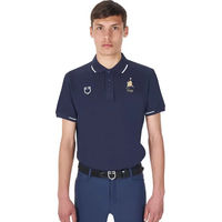 Produktbild von Equestro Reit-Poloshirt für Herren in Blau Größe XS