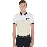 Produktbild von Equestro Reit-Poloshirt für Herren in Weiß und Beige Größe M