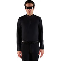 Produktbild von Equestro Reit-Poloshirt für Herren mit langen Ärmeln und Ridertechnology in Schwarz XS