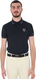 Produktbild von Equestro Reit-Poloshirt Technical Training für Herren in Blau oder Schwarz Grösse XXL