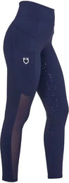 Produktbild von Equestro Reiterleggings Full Grip aus Mikromesh für Damen in Blau XS