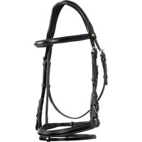 Produktbild von Equestro Reithalfter aus Leder für Ponys in Schwarz, gepolstert und verstellbar