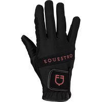 Produktbild von Equestro Reithandschuhe aus Stoff Schwarz Taille 8 Unisex