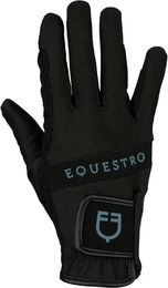 Produktbild von Equestro Reithandschuhe aus Stoff Schwarz Unisex Größe 9,5
