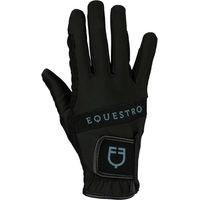 Produktbild von Equestro Reithandschuhe aus Stoff Schwarz Unisex Größe 9,5