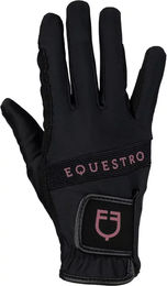 Produktbild von Equestro Reithandschuhe aus Stoff Schwarz Unisex Taille 10