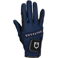 Produktbild von Equestro Reithandschuhe aus technischem Gewebe Unisex Blau-Weiß Größe 10