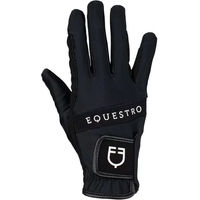 Produktbild von Equestro Reithandschuhe aus technischem Gewebe Unisex Schwarz-Weiß Größe 9