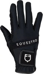 Equestro Reithandschuhe aus technischem Stoff Schwarz-Weiß Unisex – Bild 1 von 8
