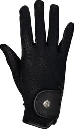 Equestro Reithandschuhe für Damen und Herren aus technischem Stoff und Mesh in Schwarz Größe 7.5 – Bild 1 von 5