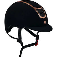 Produktbild von Equestro Reithelm Eclipse Plain Velvet Ultralight Unisex in Schwarz oder Rose Gold
