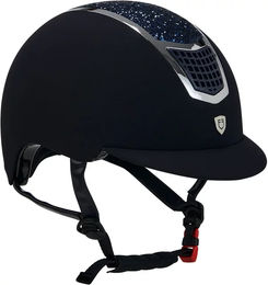 Produktbild von Equestro Reithelm Eclipse Stone Mat in Blau mit Velours Grösse S Unisex