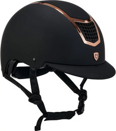 Equestro Reithelm Eclipse Ultra Light Matt Schwarz-Gold Grösse S – Bild 1 von 5