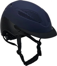 Produktbild von Equestro Reithelm Ultra Light Karbon Blau Unisex S/M (50/56 cm)