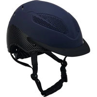 Produktbild von Equestro Reithelm Ultra Light Karbon Blau Unisex S/M (50/56 cm)
