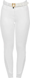Equestro Reithose Damen mit Full Grip und Fleece Lining Winter Weiß Größe 38 – Bild 1 von 9