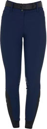 Produktbild von Equestro Reithose Damen mit Mid Grip Stones Logo in Blau