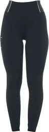 Equestro Reithose für Damen in Schwarz mit Full Grip und Slim Fit Grösse M für den Winter – Bild 1 von 5