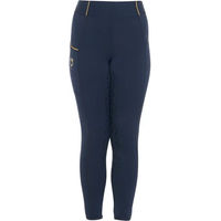 Produktbild von Equestro Reithose für Kinder mit Fleece-Futter Winter Blau Größe 8 Jahre