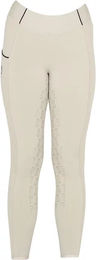 Produktbild von Equestro Reithose für Mädchen mit Full Grip Silikonbeschichtung in Grau oder Beige Größe 12 Jahre