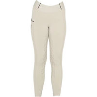 Produktbild von Equestro Reithose für Mädchen mit Full Grip Silikonbeschichtung in Grau und Beige