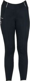 Produktbild von Equestro Reithose für Mädchen mit Full Grip Silikonbeschichtung in Schwarz