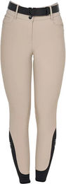 Produktbild von Equestro Reithose Mid Grip Damen Beige Größe 36 mit Stones Logo
