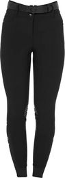 Produktbild von Equestro Reithose Mid Grip Damen Schwarz Größe 36 mit Stones Logo