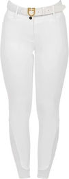 Equestro Reithose mit Kniebesatz für Damen in Weiß Größe 44 – Bild 1 von 7