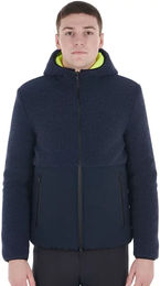 Produktbild von Equestro Reitjacke Fleece mit Kapuze für Herren in Blau Größe S