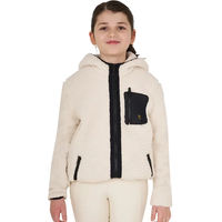 Produktbild von Equestro Reitjacke Fleece mit Kapuze für Kinder in Weiß und Beige