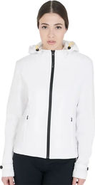 Equestro Reitjacke für Damen aus Softshell weiß wasserdicht mit Kapuze Größe S – Bild 1 von 4