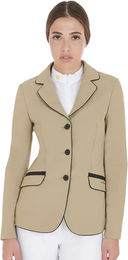 Produktbild von Equestro Reitjacke für Damen aus technischem Stoff wasserabweisend Beige XL