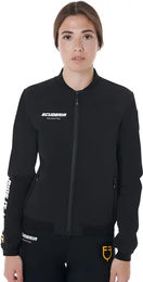 Produktbild von Equestro Reitjacke für Damen in Schwarz mit durchgehendem Reißverschluss und wasserdichtem Material Größe M