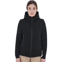 Produktbild von Equestro Reitjacke für Damen mit Kapuze wasserabweisend Schwarz XS