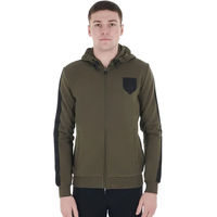 Produktbild von Equestro Reitjacke für Herren als Fleece-Kapuzenjacke in Grün Größe S